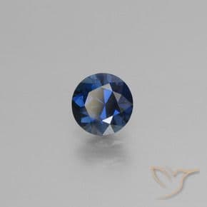 0.79ct Natural Twilight Blue Sapphire, Round Cut, 5.50 mm