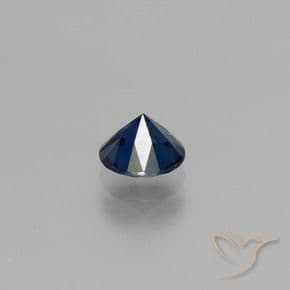 0.79ct Natural Twilight Blue Sapphire, Round Cut, 5.50 mm