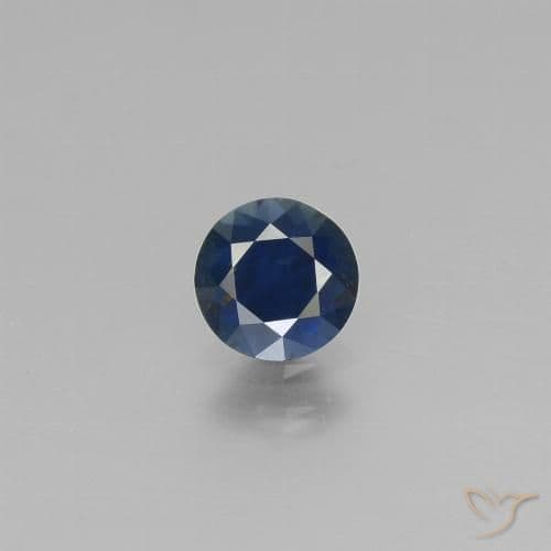 0.69ct Natural Royal Blue Sapphire, Round Cut, 5.43 mm