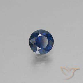 0.69ct Natural Royal Blue Sapphire, Round Cut, 5.43 mm