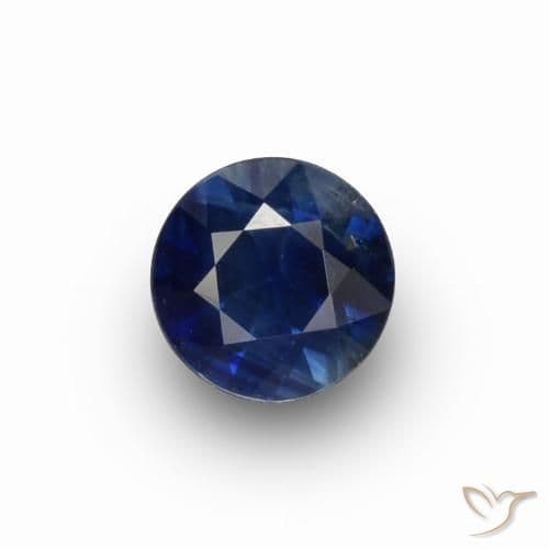 0.67ct Natural Twilight Blue Sapphire, Round Cut, 5.11 mm