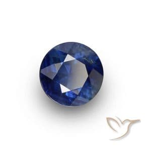 0.67ct Natural Twilight Blue Sapphire, Round Cut, 5.11 mm