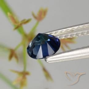 0.62ct Natural Navy Blue Sapphire, Round Cut, 5.11 mm