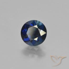 0.78ct Natural Twilight Blue Sapphire, Round Cut, 5.55 mm