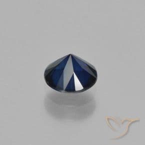 0.78ct Natural Twilight Blue Sapphire, Round Cut, 5.55 mm