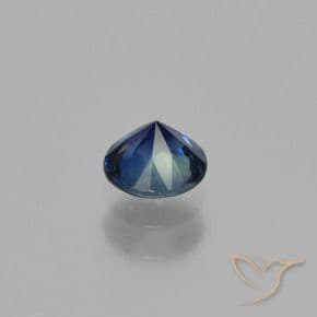0.54ct Natural Dark Blue Sapphire, Round Cut, 4.82 mm