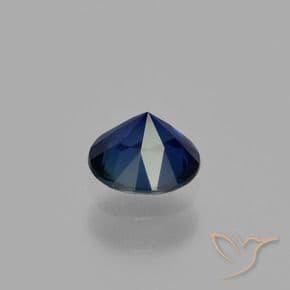 0.55ct Natural Navy Blue Sapphire, Round Cut, 4.95 mm