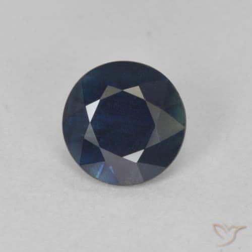 0.83ct Natural Twilight Blue Sapphire, Round Cut, 5.61 mm