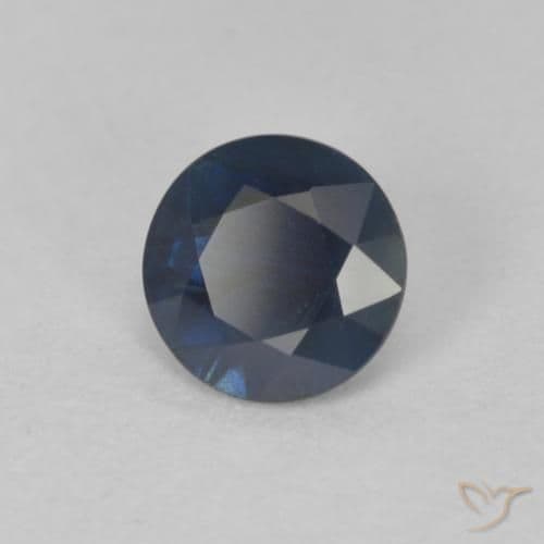 0.83ct Natural Twilight Blue Sapphire, Round Cut, 5.61 mm