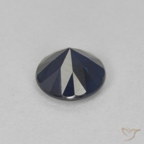 0.83ct Natural Twilight Blue Sapphire, Round Cut, 5.61 mm