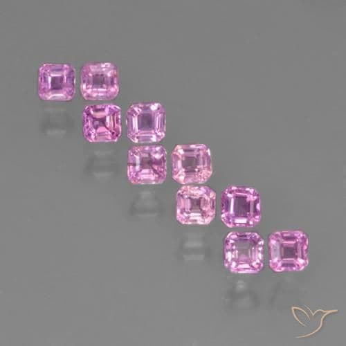 2.41ct Natural Medium Purple Sapphire, Emerald Cut, 6x4 mm
