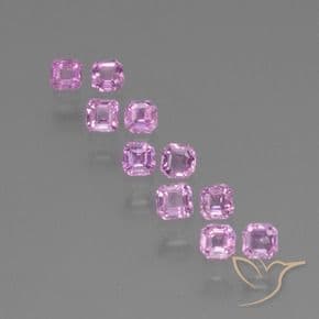 1.09ct Light Purple Sapphire, Emerald Cut, 2.6x2.6 mm