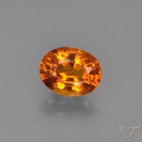 1.69ct Medium-Dark Orange Sapphire, Oval Cut, 8x6.3 mm