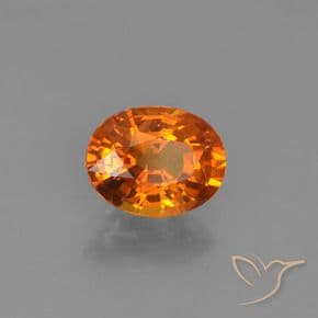 1.69ct Medium-Dark Orange Sapphire, Oval Cut, 8x6.3 mm