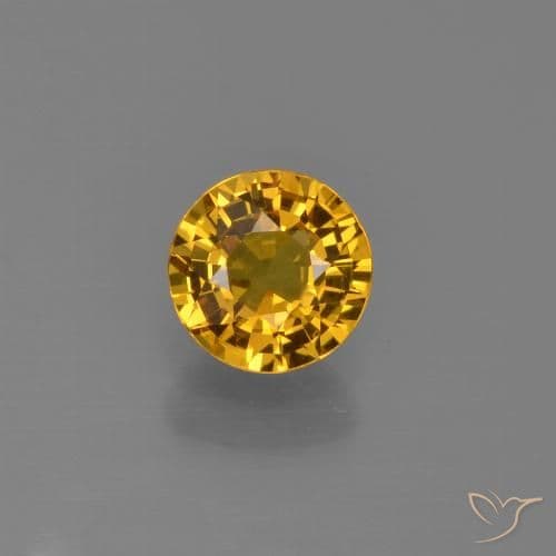 2.79ct Natural Fire Orange Sapphire, Round Cut, 4.91 mm