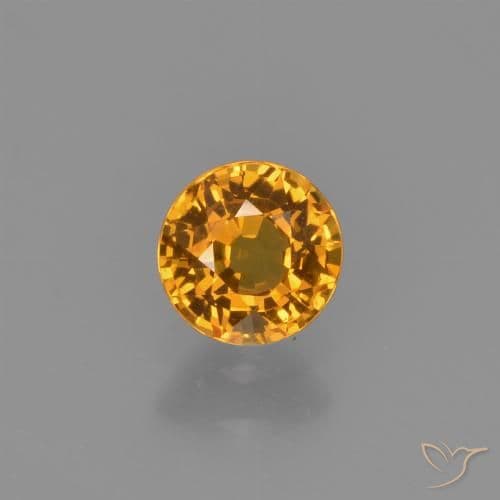 2.79ct Natural Fire Orange Sapphire, Round Cut, 4.91 mm