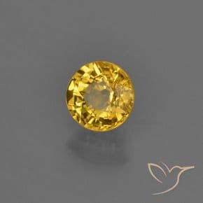 0.67ct Natural Golden Sapphire, Round Cut, 4.97 mm