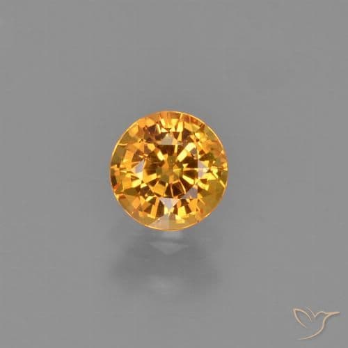2.79ct Natural Fire Orange Sapphire, Round Cut, 4.91 mm