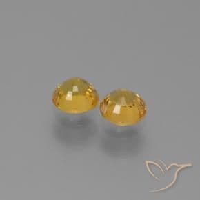 1.29ct Natural Medium Golden Sapphire, Round Cut, 4.89 mm
