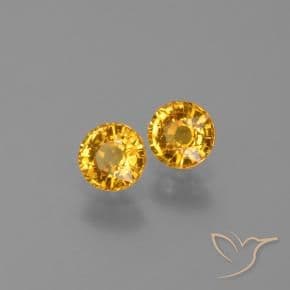 1.19ct Natural Dark Golden Sapphire, Round Cut, 4.85 mm