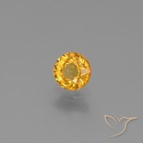 0.62ct Natural Dark Golden Sapphire, Round Cut, 4.82 mm