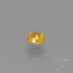 0.62ct Natural Dark Golden Sapphire, Round Cut, 4.82 mm