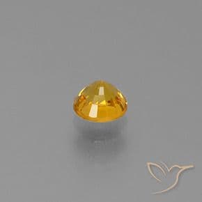 0.72ct Natural Dark Orange-Gold Sapphire, Round Cut, 4.99 mm