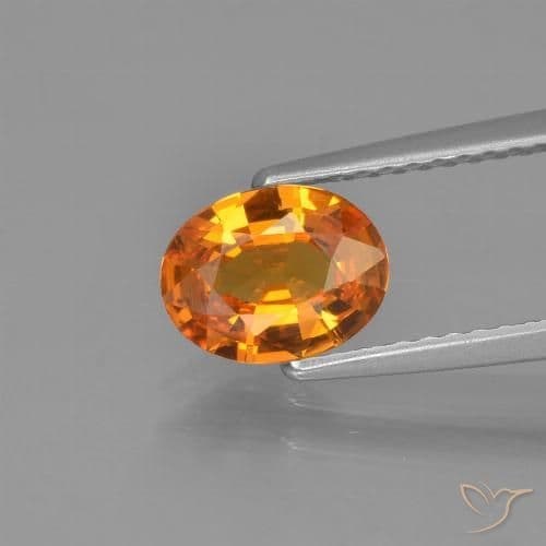 1.05ct Natural Deep Orange Sapphire, Oval Cut, 7.6x5.8 mm