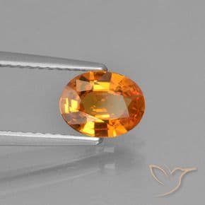 1.05ct Natural Deep Orange Sapphire, Oval Cut, 7.6x5.8 mm