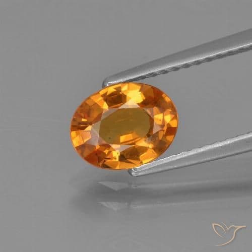 1.32ct Natural Deep Orange Sapphire, Oval Cut, 7.9x6.1 mm