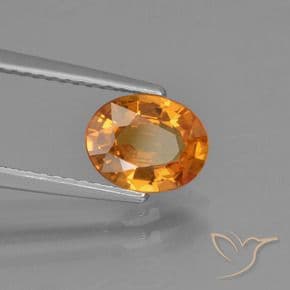 1.32ct Natural Deep Orange Sapphire, Oval Cut, 7.9x6.1 mm
