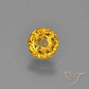 0.72ct Natural Dark Golden Sapphire, Round Cut, 5.05 mm