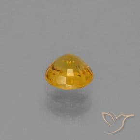 0.72ct Natural Dark Golden Sapphire, Round Cut, 5.05 mm