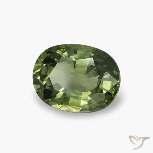 4.09ct Medium-Dark Green Sapphire, Oval Cut, 10.7x8.2 mm