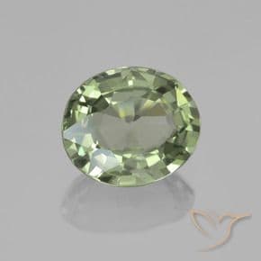 0.75ct Natural Light Green Sapphire, Oval Cut, 5.9x5 mm