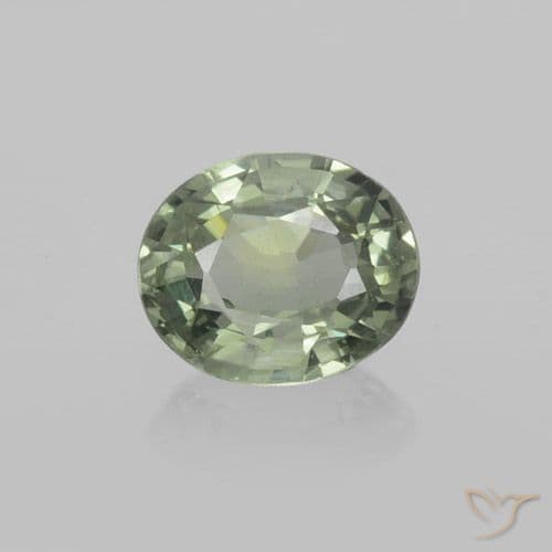 4.24ct Natural Forest Green Sapphire, Oval Cut, 6.1x5.1 mm