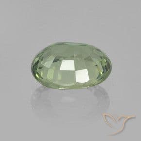 0.80ct Natural Light Sage Green Sapphire, Oval Cut, 6x5.1 mm