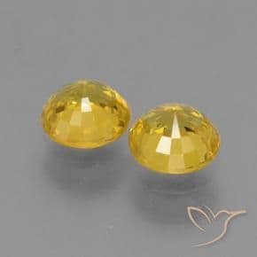 1.16ct Natural Golden Sapphire, Round Cut, 4.84 mm
