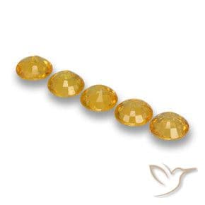 2.47ct Natural Dark Golden Sapphire, Round Cut, 4.81 mm