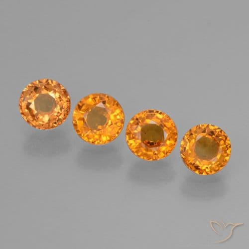 2.36ct Natural Gold Sapphire, Round Cut, 4.91 mm