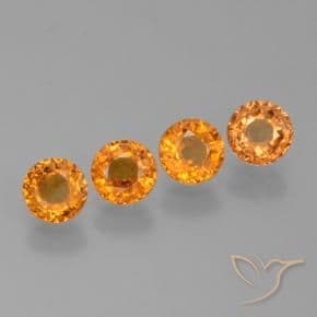 2.36ct Natural Gold Sapphire, Round Cut, 4.91 mm