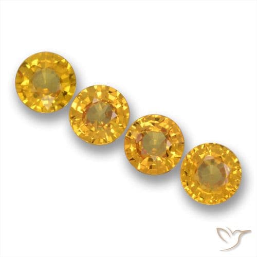 2.18ct Natural Dark Golden Sapphire, Round Cut, 4.95 mm