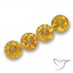 2.18ct Natural Dark Golden Sapphire, Round Cut, 4.95 mm