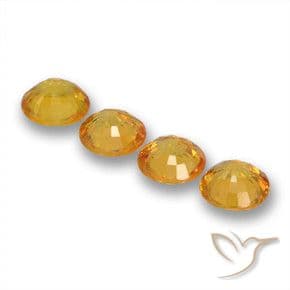 2.18ct Natural Dark Golden Sapphire, Round Cut, 4.95 mm