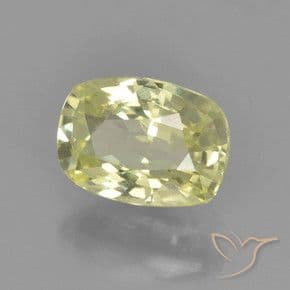 1.06ct Lemon Yellow Sapphire, Cushion Cut, 7.1x5.1 mm