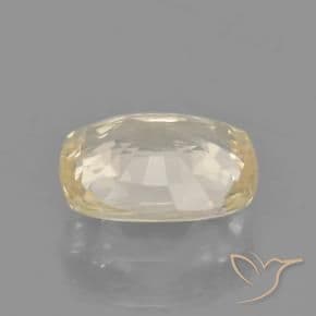 1.31ct Light Yellow Sapphire, Cushion Cut, 7.4x5.7 mm