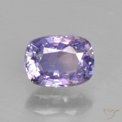 1.17ct Light Pinkish Violet Sapphire, Cushion Cut, 6.8x5.1 mm
