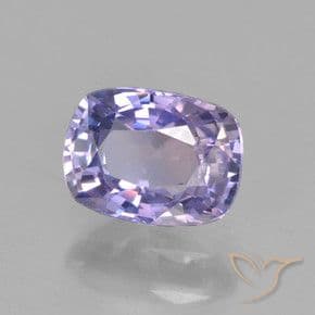 1.17ct Light Pinkish Violet Sapphire, Cushion Cut, 6.8x5.1 mm