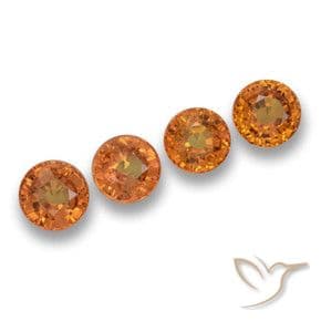 2.75ct Natural Apricot Orange Sapphire, Round Cut, 4.92 mm