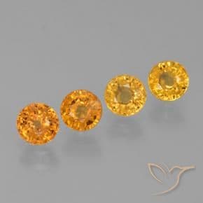 2.69ct Natural Medium Orange Sapphire, Round Cut, 4.77 mm